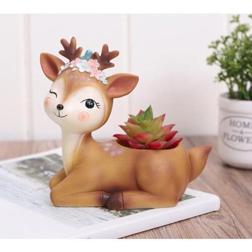Cartoon Succulent Potted Cute Animal Shaped Desktop Planter For Home Decoration Christmas Gift