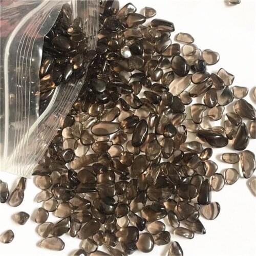 Natural crystal stone smoky quartz Protolith Tumbled Stone Healing Reiki Crystal Chakra Home Decor Garden Flower Decorative