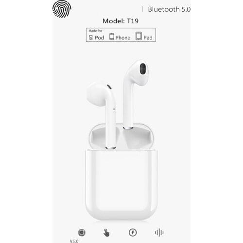 VNSTRIP TWS earphone with battery case Bluetooth 5.0 in-ear sport for iPhone 678 PLUS iPhoneXS Samsung Huawei Honor