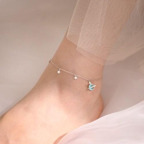 2021New Korea Fashion Star Shape Ankle Bracelets for Women Anniversary Birthday Gift Wholesale Ankle Bracelet