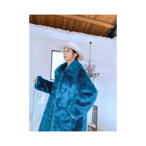 New 2022 Style High-end Fashion Women Faux Fur Coat S20