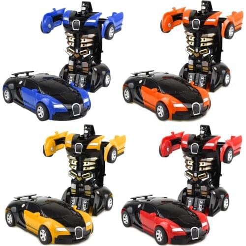 New One-key Deformation Car Toys Automatic Transform Robot Plastic Model Car Funny Diecasts Toy Boys Amazing Gifts Kid Toy