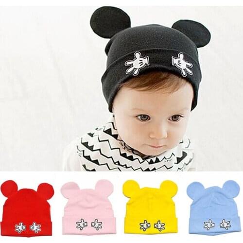 New cute baby skullies 1-24months baby beanies boy girl ears hat baby cap wholesale baby hats For Kids Hot Sale