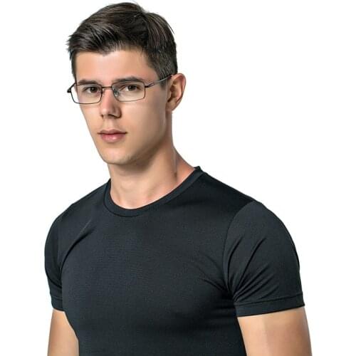 Pure Titanium Half-frame Spectacles Frame Wholesale Retro Business Mens Myopia Matching Lens Optical Glasses