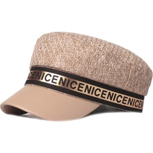 Autumn army Military Hats for women snapback cap elegant lady fashion hat Sombrero de mujer female student hat womens flat caps