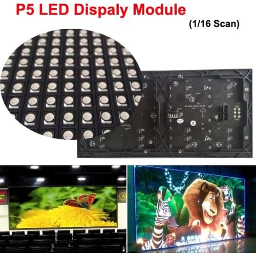 P5 5mm Video LED Display Module 64*32 pixels 1/16 Scan Premium Quality SMD Led Display Module Programmable Led Signs
