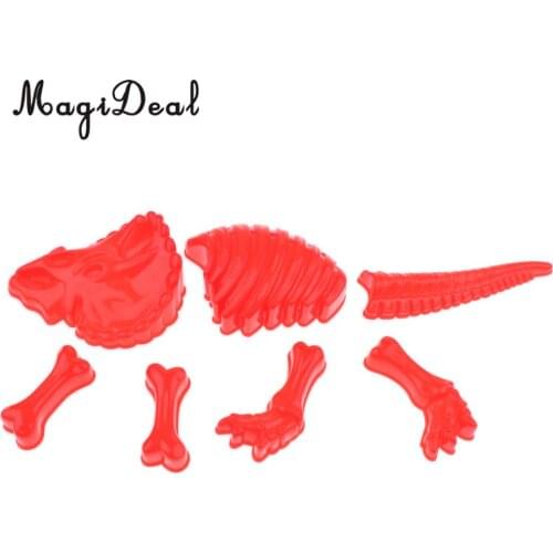 MagiDeal 1Set Plastic Building Sand Molds Beach Sandcastle Sand Box Dinosaur Skeleton Mold for Kids Baby Play Game Toy