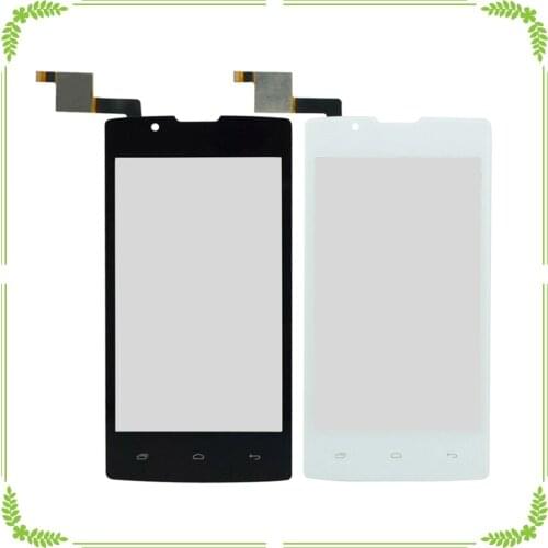For 4.0" Front Glass Touchscreen For Fly FS401 Stratus 1 FS 401 Touch Screen Digiziter Touch Panel Black White Color