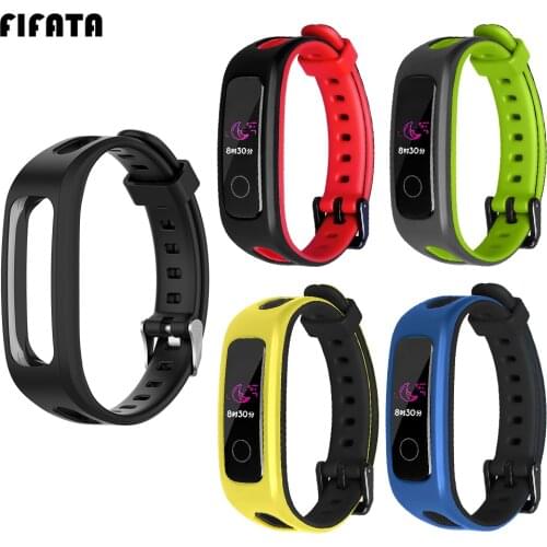 FIFATA For Huawei Honor 4 Running Sport TPU Bracelet Strap Silicone Replacement Band Strap For Huawei Band 3E/4E Smart Wristband