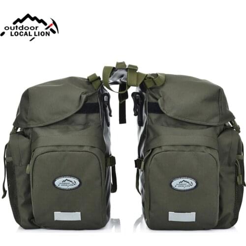 Bicycle Bag Mountain Road Saddle Cycling Bags MTB Rear Double Side Rack Tail Seat Pannier Pack Bike Accessories Rain Cover XA37D