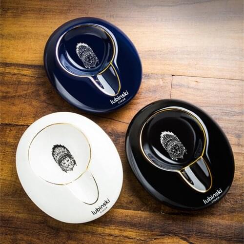 High-End Cigar Ashtray Smoking Ash Trays Single Cigar Holder Home Bar Tobacco Pocket Cigarette Ashtrays for Office Party Ashslot