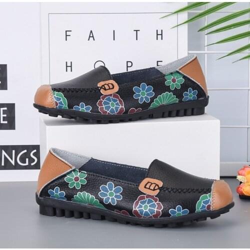 2021 Genuine Leather Shoes Moccasin Mother Loafers Soft Flats Casual Female Driving Ballet Footwear Comfortable Zapatos De Mujer