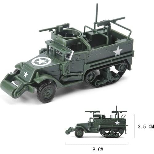1/72 M3A1 Wheeled Armored Vehicle Military Model Assembly SD.KFZ.7/2 Panzer Tank 4D Puzzle Building Educational Toys Gifts