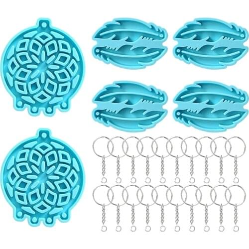 1 Set Dream Catcher Feather Epoxy Resin Mold Jewelry Keychain Silicone Mould Handmade DIY Crafts Pendant Decoration Mold