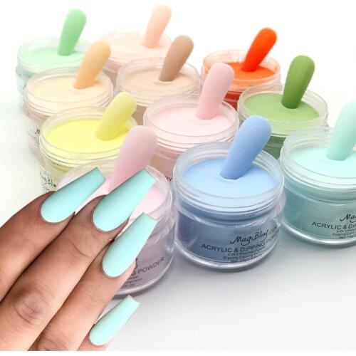 15g/Box Acrylic Powder Light Color Carved Powders Pigment Dust Nail Polymer Tips Extension Gel Nail Professional Art Accessories