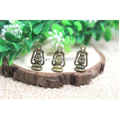 15pcs-- Lantern Charms, Antique Tibetan Silver 3D Lantern Charms pendants 16x8mm