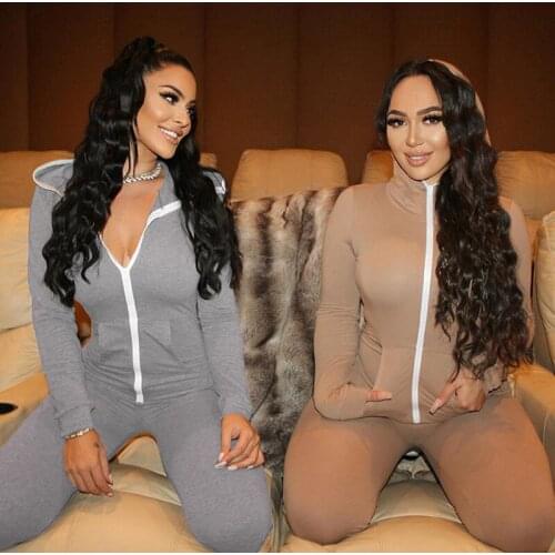 2021 Biker Breathable Jumpsuit Turtleneck Full Sleeve Women Fitness Slim Rompers Zipper Long Bodysuit Skinny Jogger