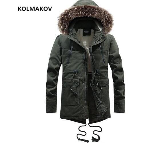 2021 Winter mens High quality jacket Hooded Parkas men Fur Linner Thicken Jacket Male Casual Overcoat Hat Detachable Coats Man
