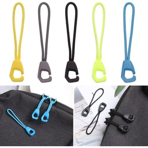 High Quality 5Pcs Zipper Pull Puller End Fit Rope Tag Fixer Zip Cord Tab Replacement Clip Buckle ForTravel Bag Suitcase Backpack