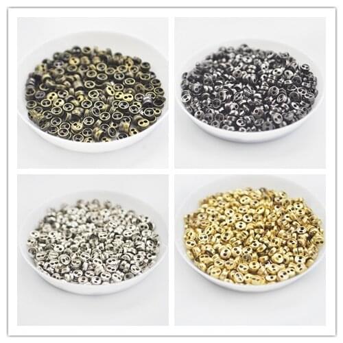 50pcs Mini buttons metal 3mm 4mm 5mm 6mm 7mm 8mm mixed color round bread buttons doll buttons for diy sewing blyth doll clothing