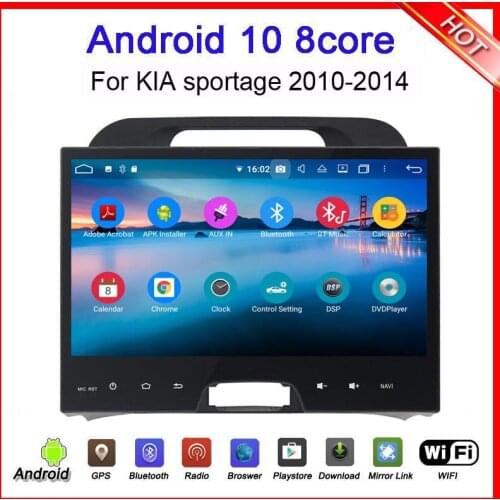 10.1inch touch screen android 9.0 octa core RAM 4G ROM 64G car dvd player for KIA sportage 2010 2011 2012 2013 with gps navi