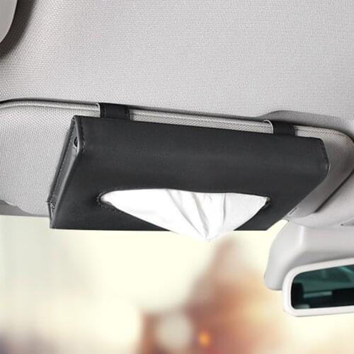 23x12.5x4 cm Car Tissue Box Towel Sets Car Sun Visor Tissue Box Holder Auto Interior Storage Decoration Universal Car Accessorie