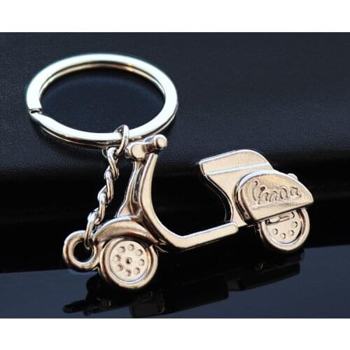FREE shipping by FEDEX 100pcs/lot New Hot Metal Scooter Shaped Keychains Electric Scooter Keyrings