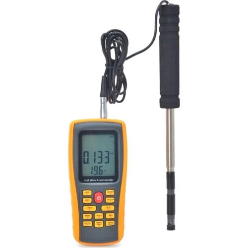 Hot Sale professional High Quality Accuracy Wind Speed Air Flow Digital Temperature Meter Measuring 0~30m/s With USB Anemometer