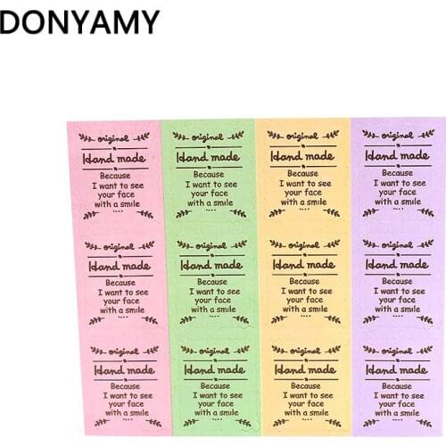 DPNYAMY 120pcs Special Thick Paper Hand made Gift Packaging Seal Sticker Cookie Cake Gift Labels Stickers