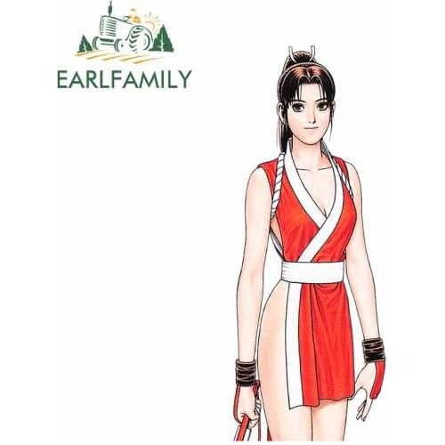 EARLFAMILY 13cm x 6.8cm for Mai Shiranui Decal Windshield Trunk Car Sticker Personality Cartoon Bumper Motorcycle Vinyl Car Wrap