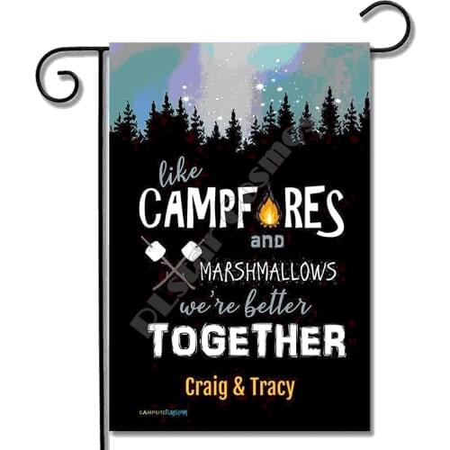 Garden Outdoor Flag Camping Personalized Campers 3D Full Printed Garden Flags Hanging House Decoration Double-sided Printing 02