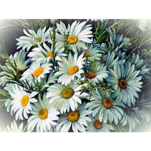 KAMY YI Flower Chrysanthemum Diamond Painting Cross Stitch Full Diamond 5D Diy Art Style Craft Mosaic Room Home Decoration