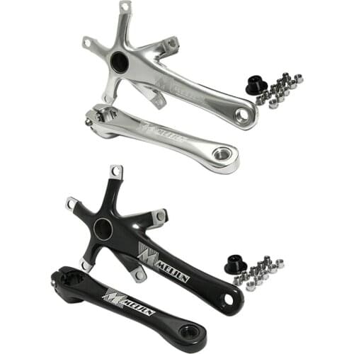 MEIJUN Bike Crank Arms 170mm Bicycle Single Crankset Crank Arm Set BCD 130mm for Folding Mountain Road Bike