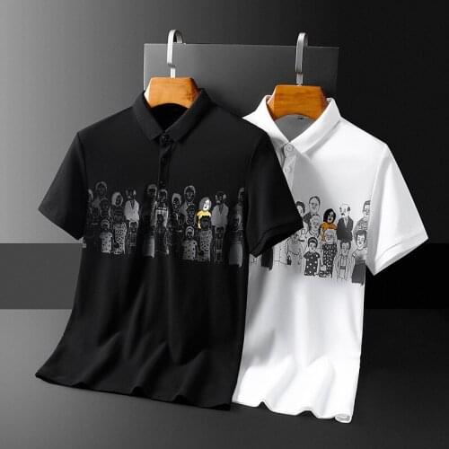 2021 summer mens lapel POLO shirt short-sleeved T-shirt fashion trend Korean bottoming shirt