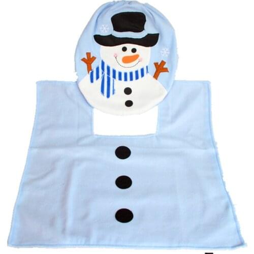 New Santa Clause Pattern Toilet Seat Cover Home Christmas Overcoat Toilet Case Bathroom Decorative Products