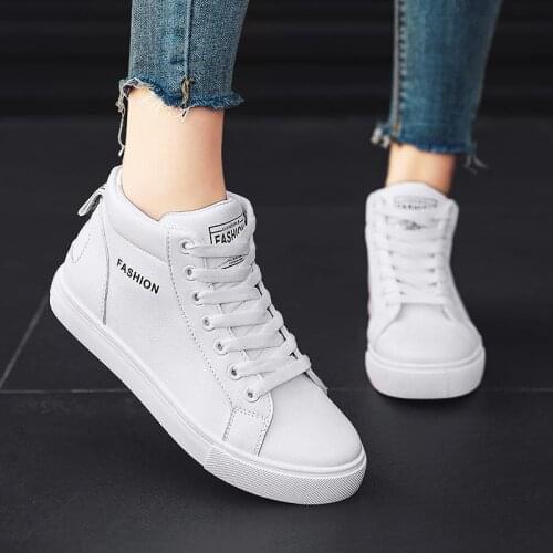 High Top Spring Womens Sneakers Women Sport Shoes Running Woman Sports Shoes Lady White Tennis Female Tennis 2020 Basket D-1472