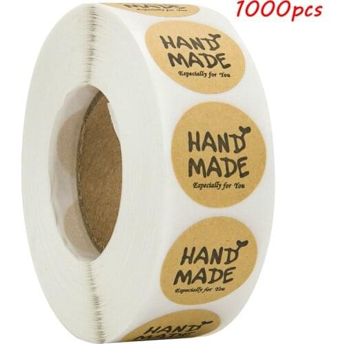 Custom stickers lable brown round HANDMADE Stickers seal labels Especially labels stickers scrapbooking stationery roll sticker