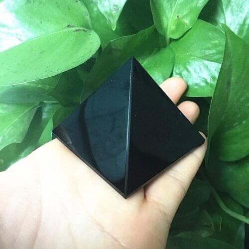 Natural Obsidian Crystal Pyramid Obsidian Pyramid Decoration Pyramid Decoration