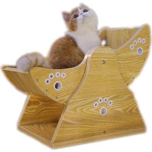 Solid Wood Cat Climbing Frame, Cat Litter, Cat Bed, Cat Cradle, Cat Toy, Waterproof And Moisture-proof