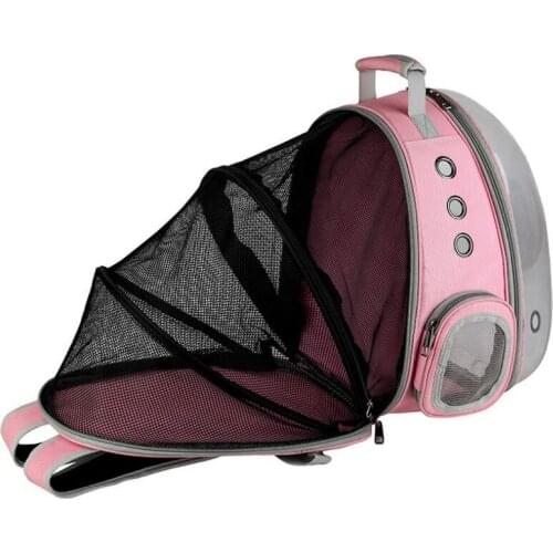 Expandable Cat Backpack Space Capsule Bubble Transparent Clear Pet Carrier Cat Carrying Hiking Traveling Backpack for Small Do