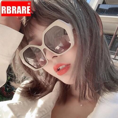 RBRARE Retro Polygon Sunglasses Women Oversized Glasses For Women/Men Luxury Sunglasses Women Vintage Oculos De Sol Feminino