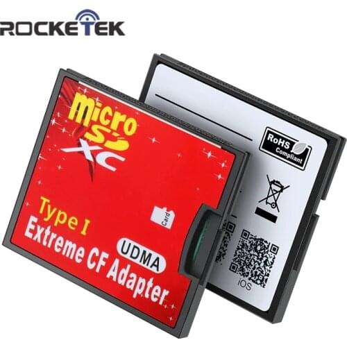 Rocketek Micro SD TF to CF/SD Memory Card Reader Converter Adapter MicroSD SDHC to Compact Flash Type I