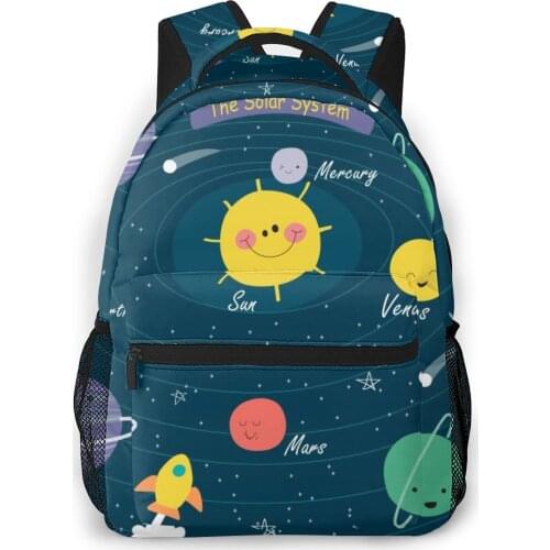 2020 New Style Backpack Boy Teenagers Nursery School bag Cartoon Planets Of The Solar System back to school bag