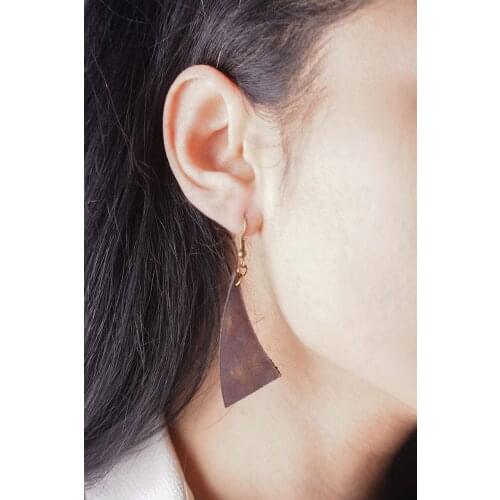 Handmade Genuine Leather Earrings Fashion Authentic Women Jewellery Accessory Stylish Desing High Quality Gift - ES-9022