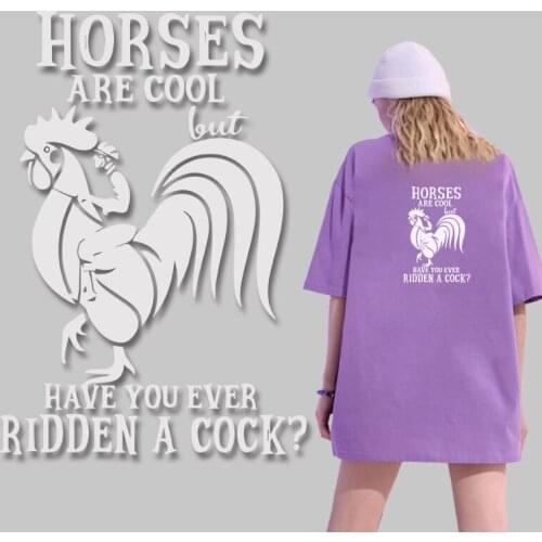 Heat transfer printing animal pattern chicken trend monogram print Washable On Transfer For Clothing Stickers Printed Decoration