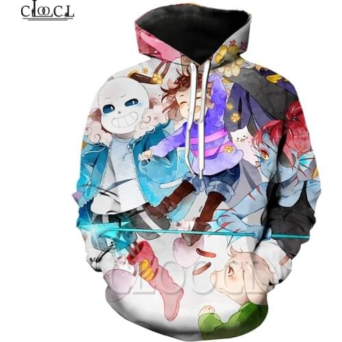 CLOOCL Classic Games Undertale Men Women Hoodie 3D Print Long Sleeve Hooded Sweatshirt Hip Hop Streetwear Casual Couple Tops