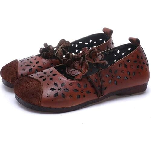 Girls flat casual shoes joker round head really shoes comfortable breathable leather Mary Jane new single shoes 39 & # 'S