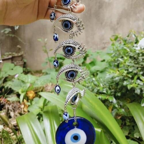 Turkish Blue Evil Eye Amulets Wall Hanging Pendant Home Decor Ornament Protection Blessing Good Luck Gift
