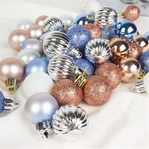 Christmas Tree Decoration Pendant 99pcs/box 3cm Glitter Powder Christmas Ball Ornaments Merry Christmas Christmas Gift Kids Xmas