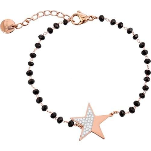 Womens Stainless Steel Rhinestone Star Charm Bracelet Gold and Silver Color Pulseira Feminina Lover Engagement Jewelry 2020
